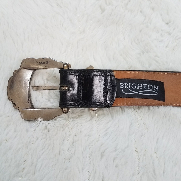 Brighton 1993 Vintage Croc Embossed Belt